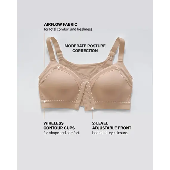 חזייה לאחר ניתוח עם ריפוד קל וסגירה קדמית SKIN