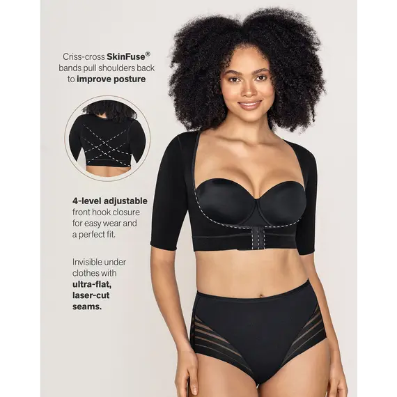 מחטב לחץ עם שרוול לאחר ניתוח 015790 LEONISA, שחור, M, צבע: שחור,  מידה: M, 4 image