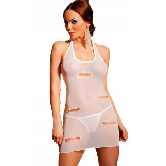 כותונת שקופה וחוטיני תואם CAMILA BASSAYA, אדום, S-M, צבע: אדום,  מידה: S-M, 2 image