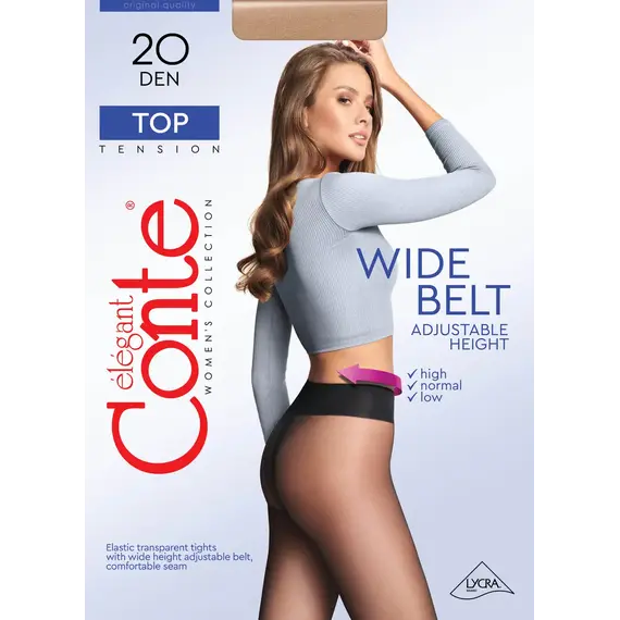 גרביון גזרה נמוכה 20 דנייר Top CONTE, ברונזה, S-2, צבע: ברונזה,  מידה: S-2, 3 image