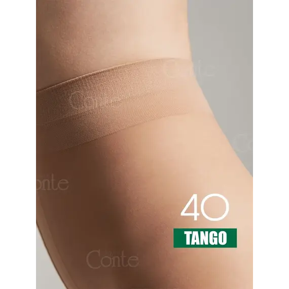 גרביון ללא מכנסיים קצרים עם אפקט "טאץ' סאטן" 40 דנייר Tango CONTE, ברונזה, XL-5, צבע: ברונזה,  מידה: XL-5, 2 image