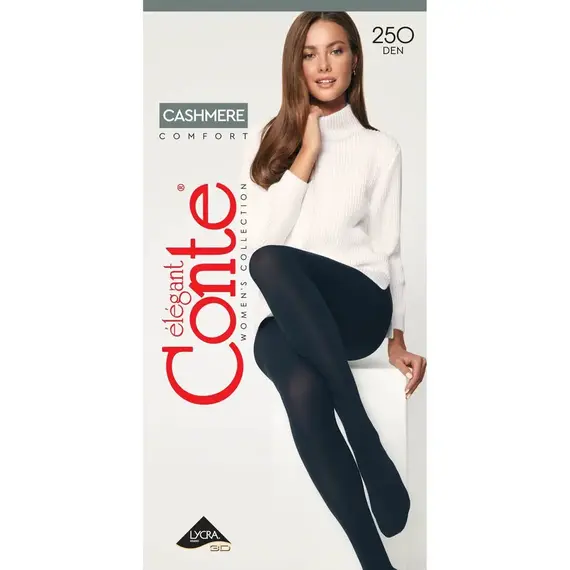 גרביון חם מקשמיר Cashmere Comfort 250 CONTE, מוקה, M-3, צבע: מוקה,  מידה: M-3, 4 image