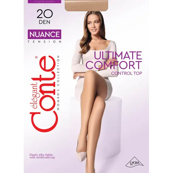 גרביון קלאסי עם דמוי מכנסון 20 דנייר Nuance CONTE NATURAL
