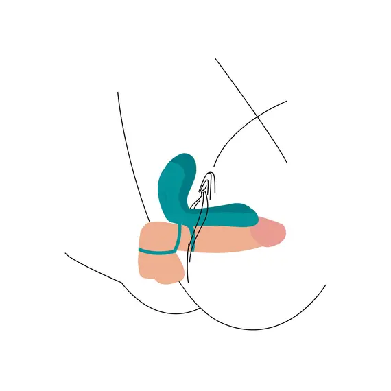 טבעת הוויברטור דוחה אורגזמה וגורמת לזקפה | Couples Vibrator Ring SCALA, ירוק, 4 image