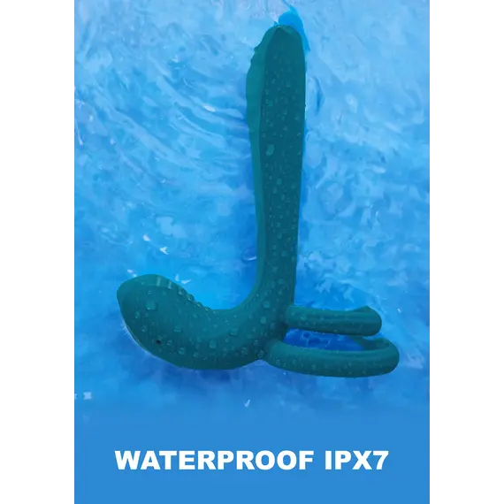 טבעת הוויברטור דוחה אורגזמה וגורמת לזקפה | Couples Vibrator Ring SCALA, ירוק, 7 image