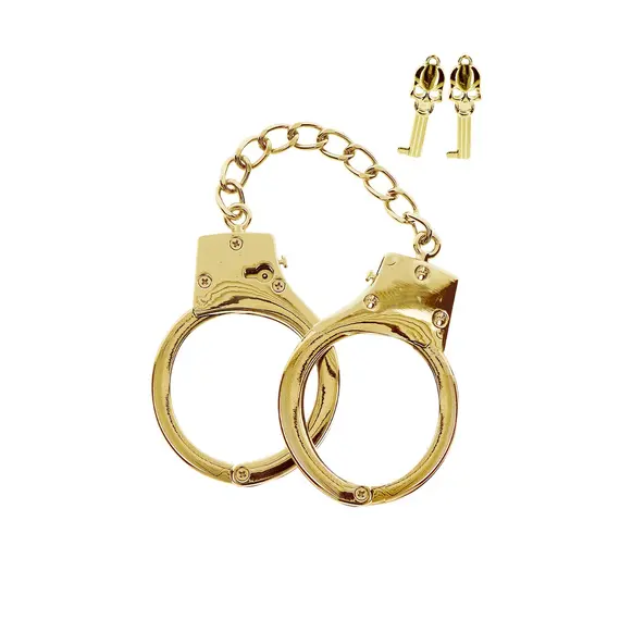 אזיקים אקסקלוסיבים לידיים בציפוי זהב | Luxury Gold Plated BDSM Handcuffs TABOOM, 6 image