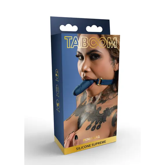 מחסום לפה מסיליקון | צורת איבר מין | Silicone Supreme Penis Ball Gag | BDSM TABOOM