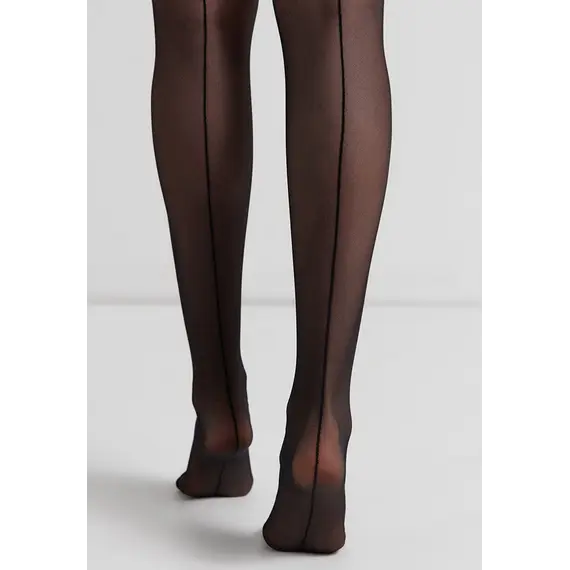 ירכונים נצמדים עם סיליקון ותחרה פס אחורי SENSE 20 DEN CONTE, אפור, S-M, צבע: אפור,  מידה: S-M, 3 image