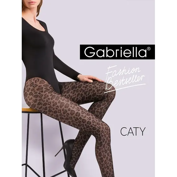 גרביונים מעוצבים CATY | 20 DEN GABRIELLA, נמר, 2, צבע: נמר,  מידה: 2, 2 image