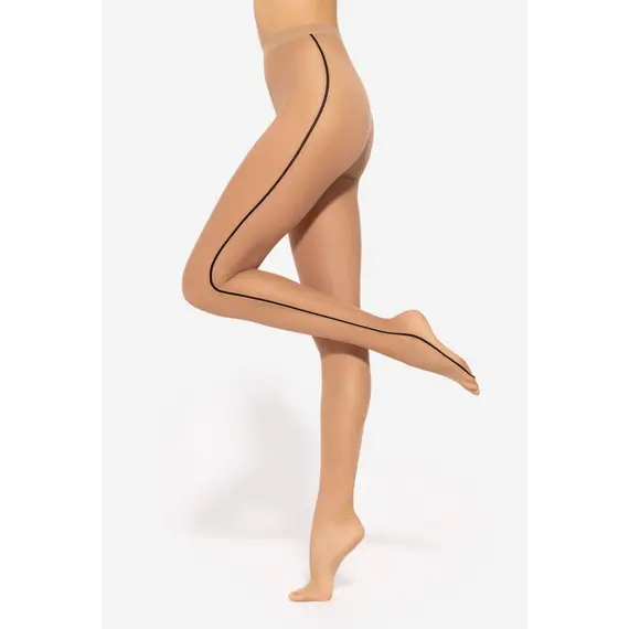 גרביונים מעוצבים FLOW WZ.01 | 20 DEN GATTA, 3, DAINO-NERO, צבע: DAINO-NERO,  מידה: 3, 2 image