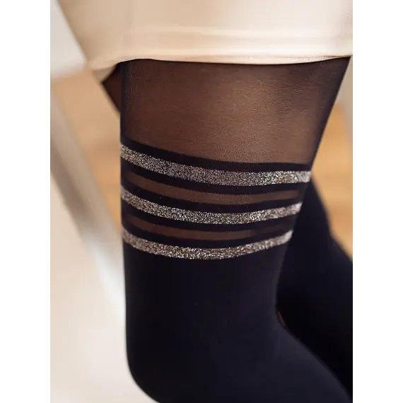 גרביונים מעוצבים DIUNA |  50 DEN BLACK