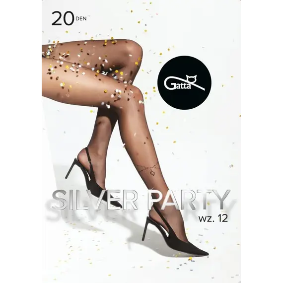 גרביונים מדוגמים 20 דנייר | SILVER PARTY WZ.12 |