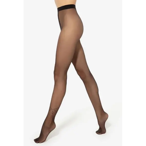 גרביונים מדוגמים 20 דנייר | SILVER PARTY WZ.12 | GATTA, שחור, 2, צבע: שחור,  מידה: 2, 3 image