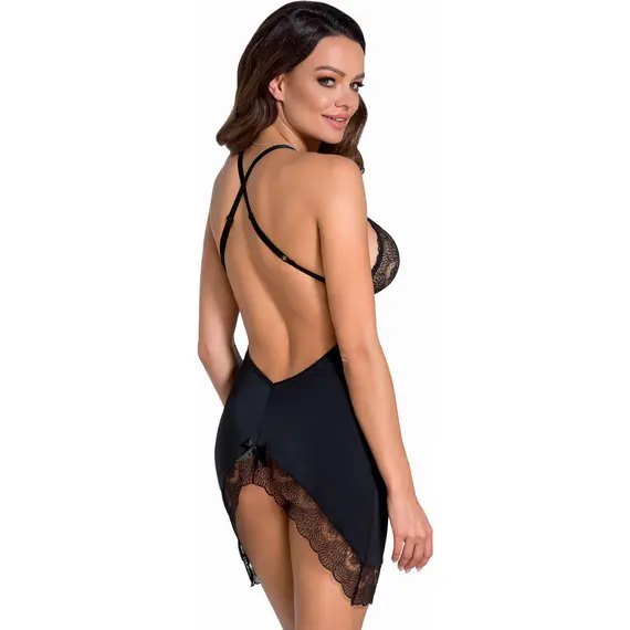 כותונת סאטן עם חוטיני תואם  ALINA CHEMISE