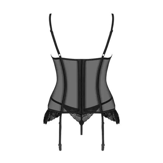 סט מחוך ותחתון תואם SERENA LOVE GORSET OBSESSIVE, שחור, XS-S, צבע: שחור,  מידה: XS-S, 2 image