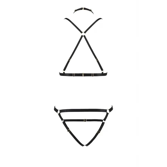 סט סקסי 2 חלקים KELIS PASSION, שחור, L-XL, צבע: שחור,  מידה: L-XL, 4 image