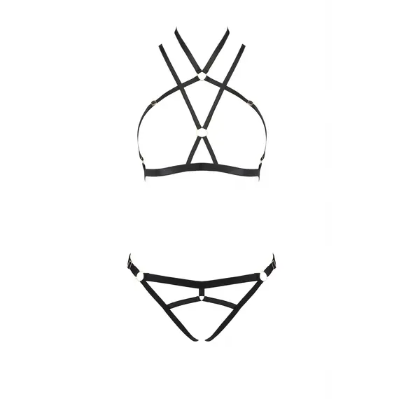 סט סקסי 2 חלקים KELIS PASSION, שחור, L-XL, צבע: שחור,  מידה: L-XL, 3 image