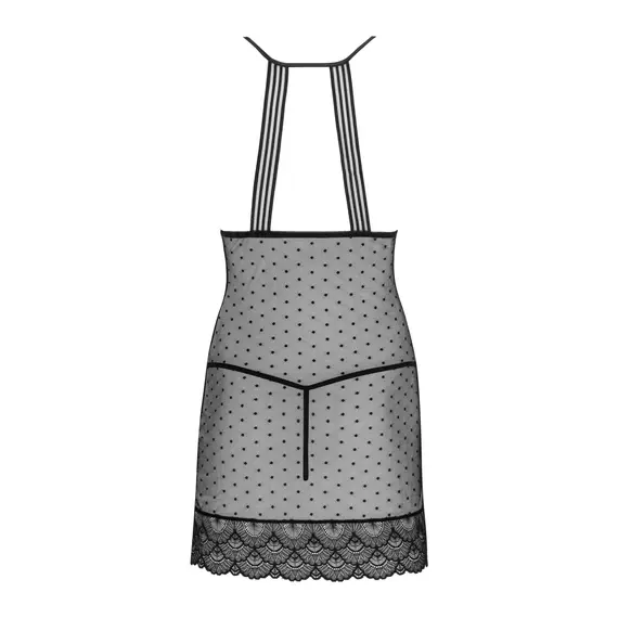 כותונת תחרה וחוטיני תואם COMIRAN LIVIA CORSETTI,שחור, S-M, צבע: שחור,  מידה: S-M, 3 image