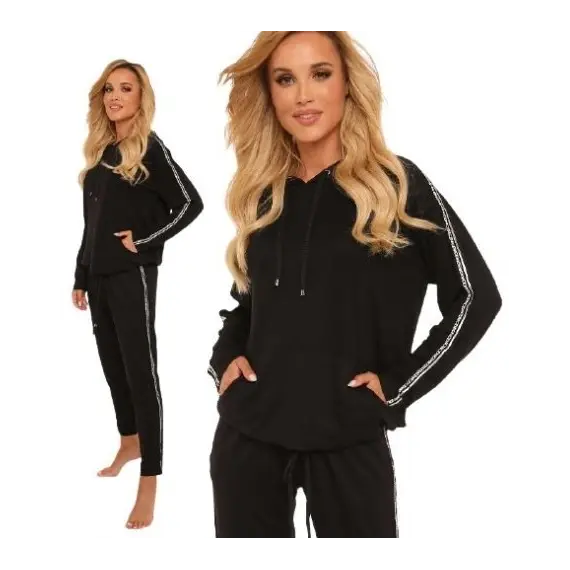 חליפת סריג קפוצ’ון | ויסקוזה | NICE |​ DE LAFENSE, שחור, S, צבע: שחור,  מידה: S