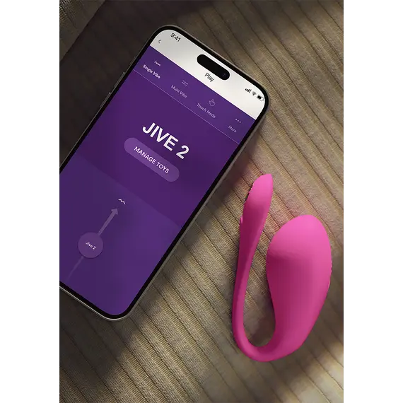 ויברטור ביצה זוגי עם שלט ואפליקציה | Jive 2 WE VIBE, ורוד, 16 image