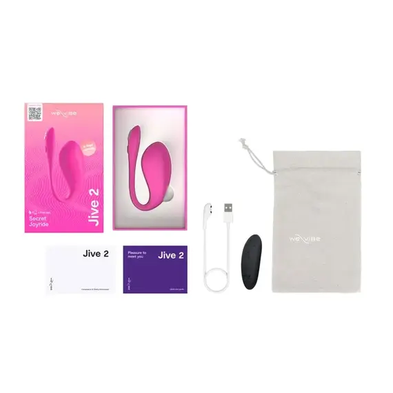 ויברטור ביצה זוגי עם שלט ואפליקציה | Jive 2 WE VIBE, ורוד, 19 image