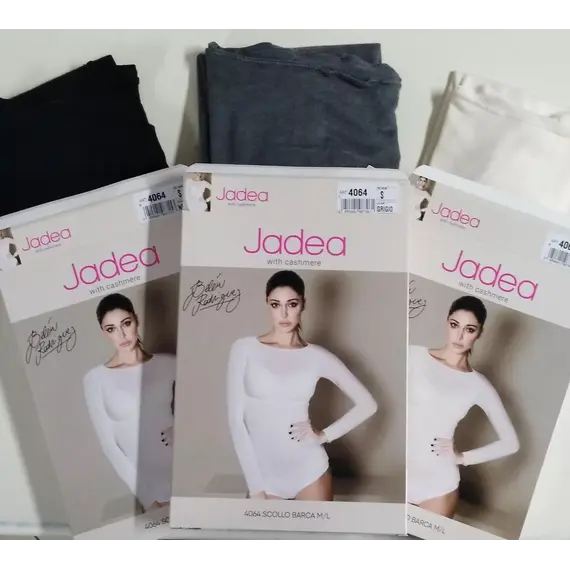 סריג עם צווארון פתוח מ​קשמיר ​ומודאל | שרוול ארוך | דגם 4064 | JADEA , אפור, S, צבע: אפור,  מידה: S, 6 image