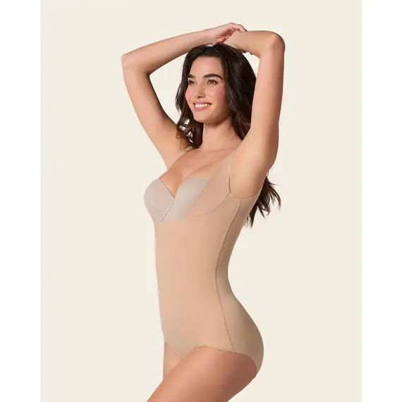 מחטב בודי ללא תפר עם כתפיות דגם 018524 LEONISA, גוף, XL, צבע: גוף,  מידה: XL, 4 image