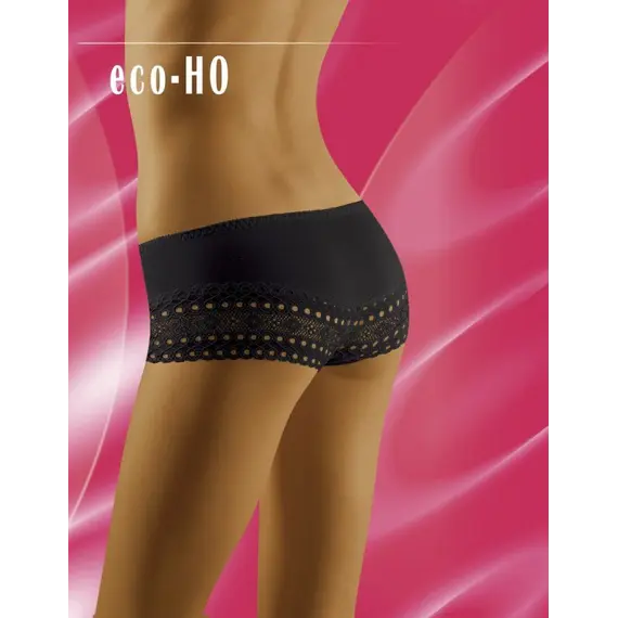 תחתון בוקסר​ לנשים | כותנה אורגנית | דגם ECO HO | WOLBAR, שחור, L, צבע: שחור,  מידה: L, 6 image