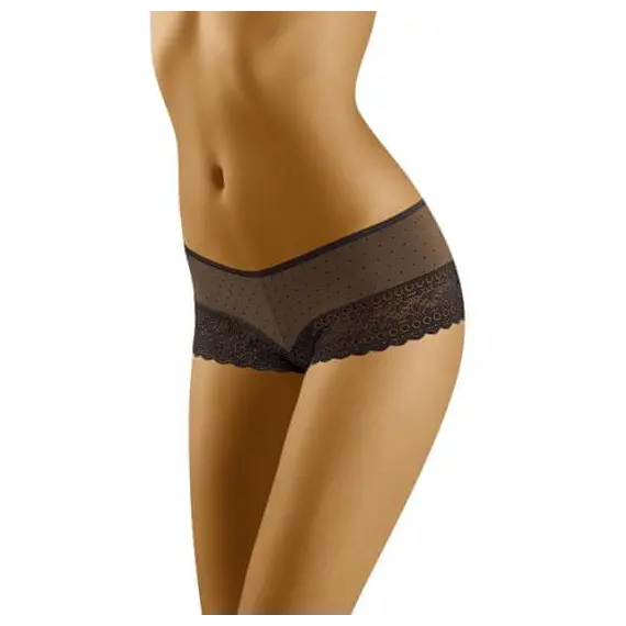 תחתון בוקסר תחרה דגם MILA WOLBAR, שחור, M, צבע: שחור,  מידה: M