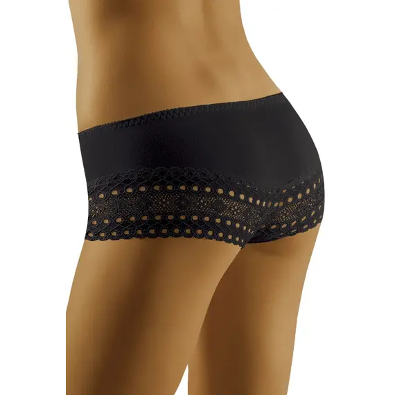 תחתון בוקסר​ לנשים | כותנה אורגנית | דגם ECO HO | WOLBAR, שחור, L, צבע: שחור,  מידה: L