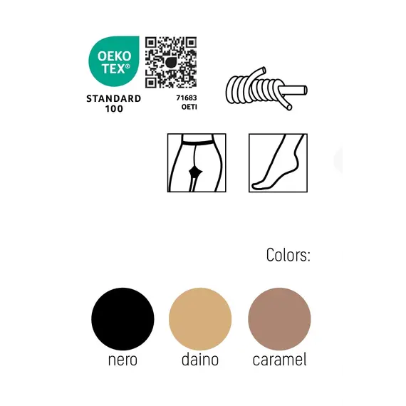 גרביון דק קלאסי ללא מכנסון 8 דנייר INFINITY GIULIA, CARAMEL, 2, צבע: CARAMEL,  מידה: 2, 4 image