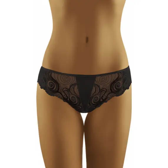 תחתון אלגנטי ממיקרופייבר | גזרה קלאסית | RAYA WOLBAR, שחור, S, צבע: שחור,  מידה: S