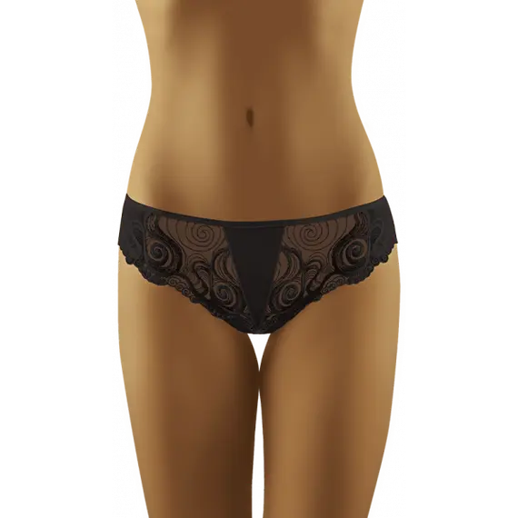 תחתון אלגנטי ממיקרופייבר | גזרה קלאסית | RAYA WOLBAR, שחור, S, צבע: שחור,  מידה: S, 4 image