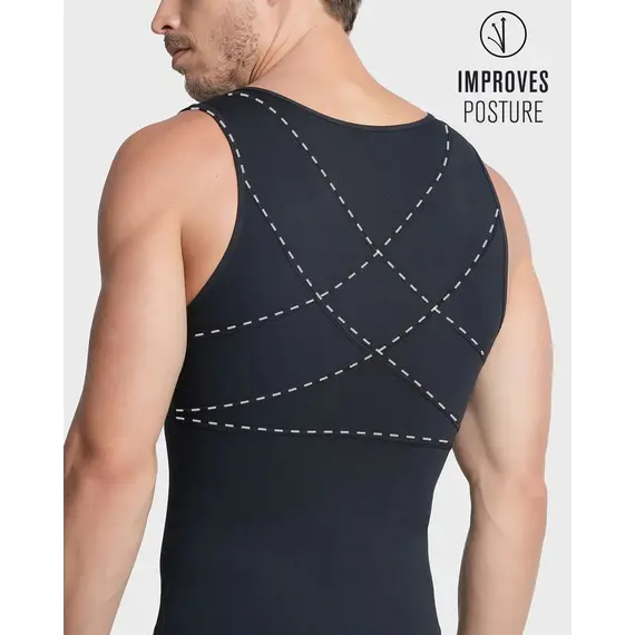 גופייה מחטבת עם דחיסה מתונה לעיצוב הבטן והגב