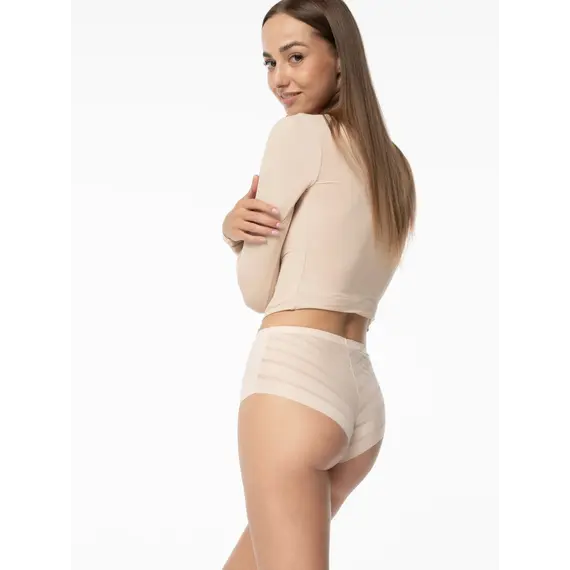 תחתון ברזילאי גבוה ללא תפר | Figi Joy Brasil Maxi JULIMEX, בזי, S, צבע: בזי,  מידה: S, 2 image