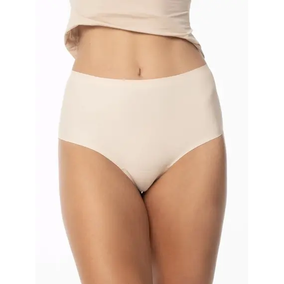 תחתון ברזילאי גבוה ללא תפר | Figi Joy Brasil Maxi JULIMEX, בזי, S, צבע: בזי,  מידה: S, 3 image