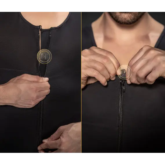 ווסט | גופיית חיטוב מקצועית לגבר למידות גדולות 035000 LEONISA, שחור, 4XL, צבע: שחור,  מידה: 4XL, 6 image