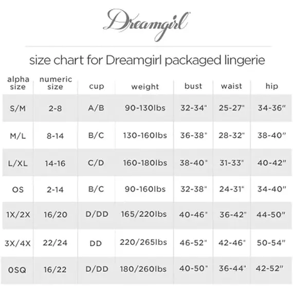 גרביון גוף סקסי | 0470 DREAMGIRL, שחור, S-L (ONE SIZE), 5 image