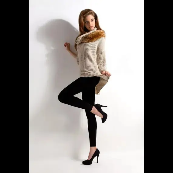 טייץ תרמי לחורף 200 דנייר MICRO PLUSH MONA, שחור, XS-S, צבע: שחור,  מידה: XS-S, 3 image