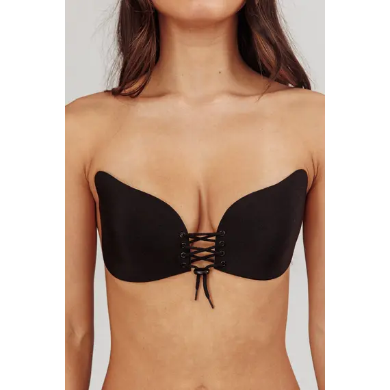 חזיית סיליקון נדבקת עם שרוכים | WOW Bra JULIMEX, גוף, A, צבע: גוף,  מידה: A, 10 image