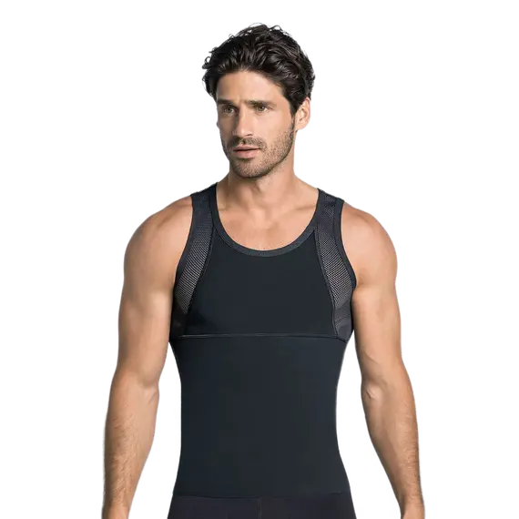 גופיית חיטוב מקצועית לגבר 035022 LEONISA, שחור, M, צבע: שחור,  מידה: M