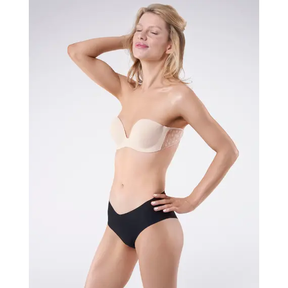 חזיית סיליקון נדבקת עם גב פתוח WINGS BRA JULIMEX, שחור, B, צבע: שחור,  מידה: B, 10 image