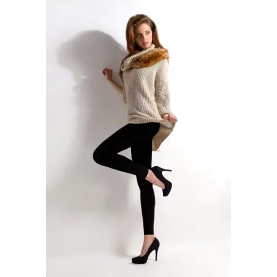 טייץ תרמי לחורף 200 דנייר MICRO PLUSH MONA, שחור, XS-S, צבע: שחור,  מידה: XS-S, 2 image