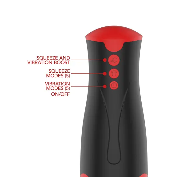 מכשיר אוננות נטען לגבר | מוצץ אוטומטית | Deep Squeeze Masturbator HIDDEN DESIRE , שחור