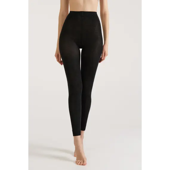 טייץ מויסקוזה וקשמיר 250 דנייר CASHMERE LEGGINGS CONTE, שחור, M-3, צבע: שחור,  מידה: M-3, 3 image