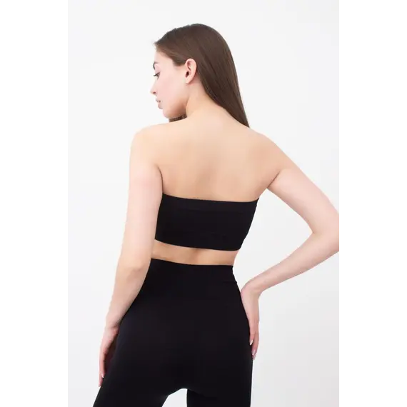 טופ בנדו | Bandeau Top, שחור, GIULIA, XS-S, צבע: שחור,  מידה: XS-S, 4 image