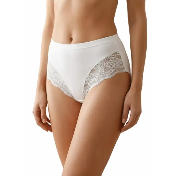 תחתוני כותנה עם תחרה DR 202 ROSSOPORPORA, לבן, S, צבע: לבן,  מידה: S