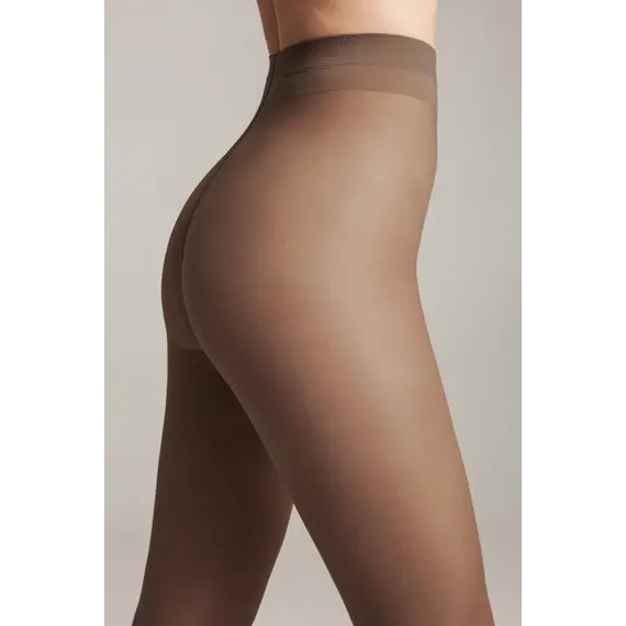 גרבון קלאסי דק ללא מכנסון 20 דנייר | PRESTIGE | SILK EFFECT | CONTE, Shade-חום כהה, M-3, צבע: Shade-חום כהה,  מידה: M-3