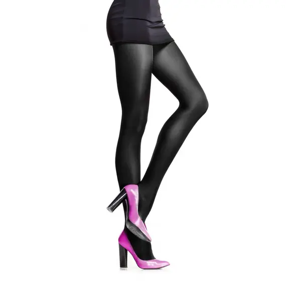 גרביונים תרמיים חמים לחורף מפליז עם מותן גבוה 180 דנייר | POLAR PLUSH | ATTRACTIVE, שחור, L-XL, צבע: שחור,  מידה: L-XL, 2 image