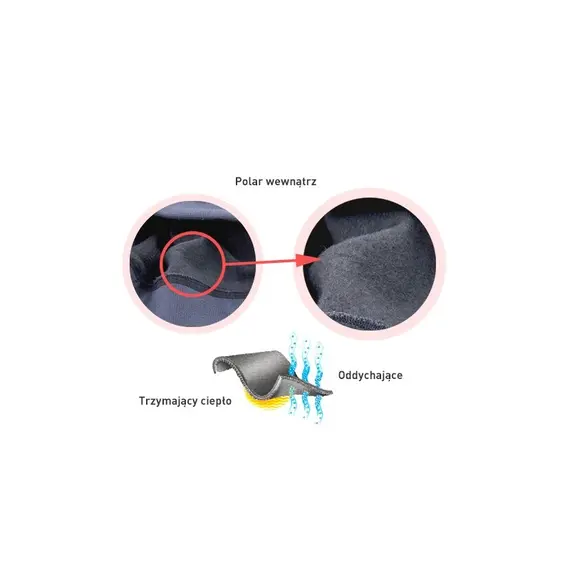 גרביונים תרמיים חמים לחורף מפליז עם מותן גבוה 180 דנייר | POLAR PLUSH | ATTRACTIVE, שחור, L-XL, צבע: שחור,  מידה: L-XL